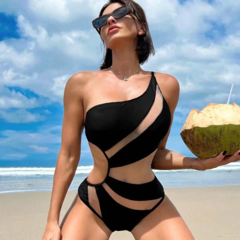 Cikini-Women's Sexy Spliced Hollow Out Swimwear, Beach Swimsuit, Summer Bikinis Set,Bathing Suit for Women