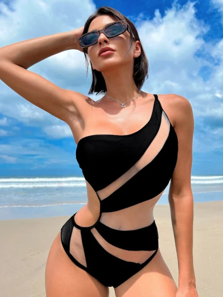 Cikini-Women's Sexy Spliced Hollow Out Swimwear, Beach Swimsuit, Summer Bikinis Set,Bathing Suit for Women